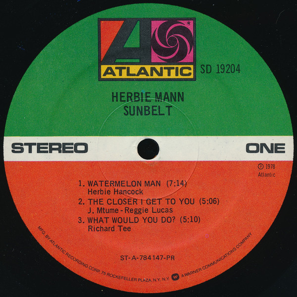 Herbie Mann - Sunbelt | Atlantic (SD 19204) - 3