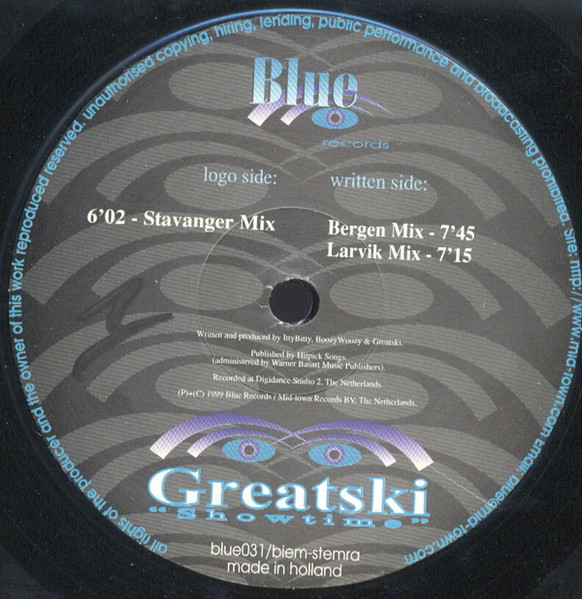 Greatski - Showtime | Blue Records (BLUE 031) - 3