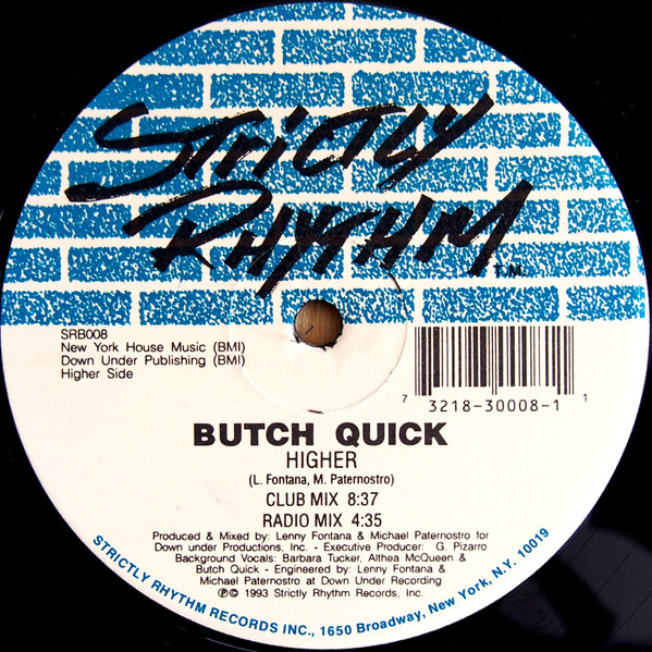 Butch Quick - Higher | Strictly Rhythm (SRB008)