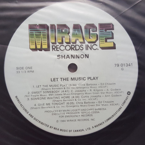 Shannon - Let The Music Play | Mirage (79 01341) - 4