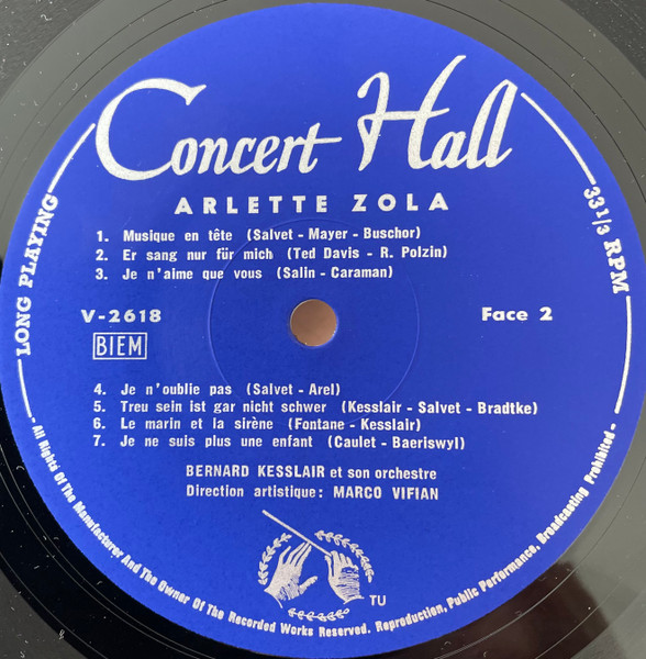 Arlette Zola - Arlette Zola | Concert Hall (V 2618) - 4 Arlette Zola - Arlette Zola | Concert Hall (V 2618) - 4