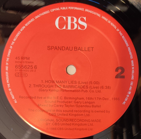 Spandau Ballet - Crashed Into Love | CBS (SPANS T6)