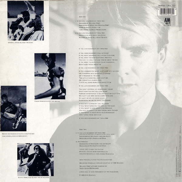 Sting - If You Love Somebody Set Them Free | A&M Records (392 018-1)