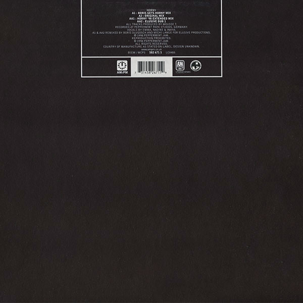 Mousse T. vs Hot 'N' Juicy - Horny (Boris Dlugosch Mixes) | AM:PM (582 671 1) - 4 Mousse T. vs Hot 'N' Juicy - Horny (Boris Dlugosch Mixes) | AM:PM (582 671 1) - 4