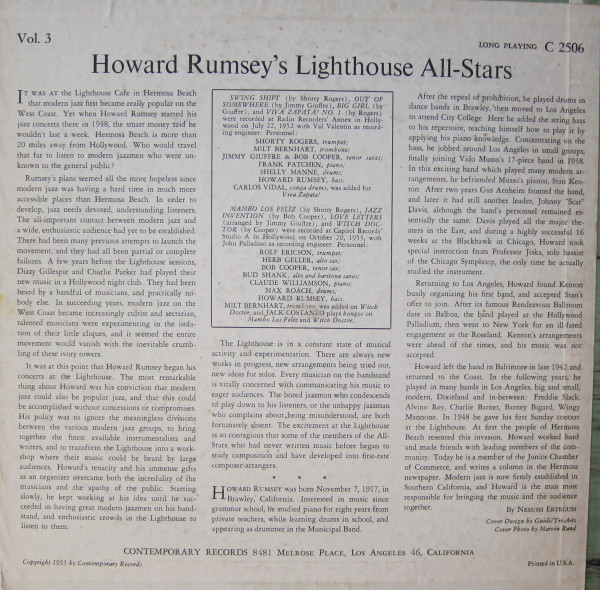 Howard Rumsey's Lighthouse All-Stars - Vol. 3 Howard Rumsey's Lighthouse All-Stars | Contemporary Records (C 2506) - 2