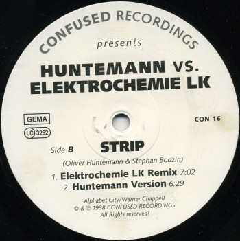 Elektrochemie LK Vs. Oliver Huntemann - Bass Heavy / Strip | Confused Recordings (CON 16) - 2 Elektrochemie LK Vs. Oliver Huntemann - Bass Heavy / Strip | Confused Recordings (CON 16) - 2