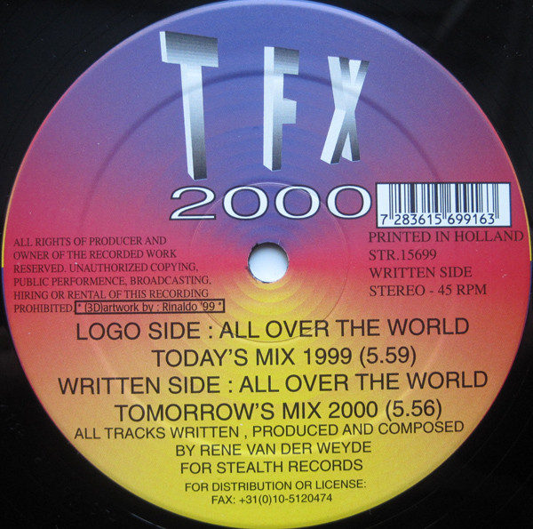 TFX - 2000 | Stealth Records (STR.15699)