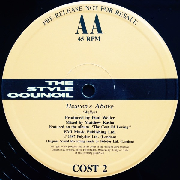 The Style Council - Angel / Heaven's Above | Polydor (COST 2) - 4
