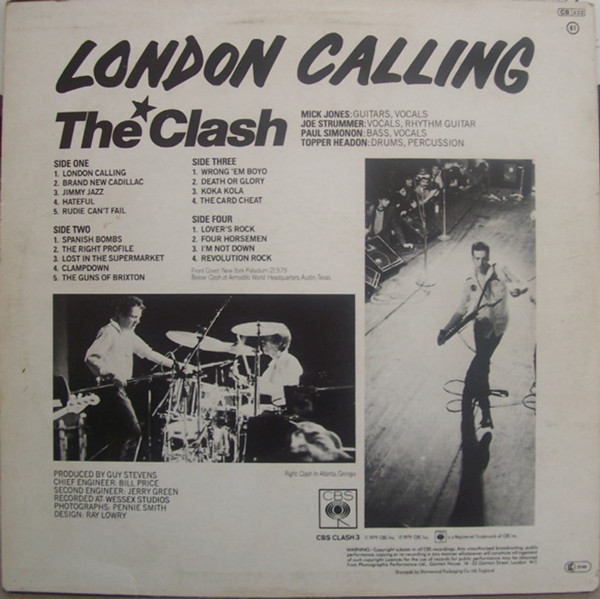 The Clash - London Calling | CBS (CBS CLASH 3) - 2