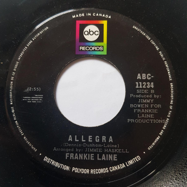 Frankie Laine - If I Didn't Believe In You | ABC Records (11234) - 2