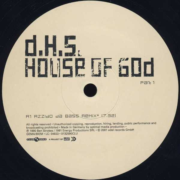 DHS - House Of God (Part 1) | Club Tools (013259-0 CLU) - 3