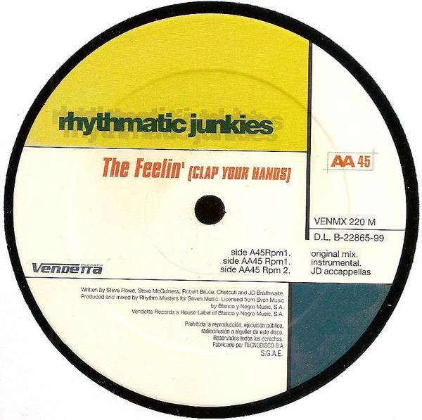 Rhythmatic Junkies - The Feelin' (Clap Your Hands) | Vendetta Records (VENMX 220) - 4