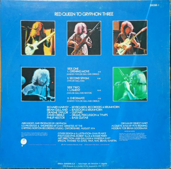 Gryphon - Red Queen To Gryphon Three | Transatlantic Records (28096 · I) - 2