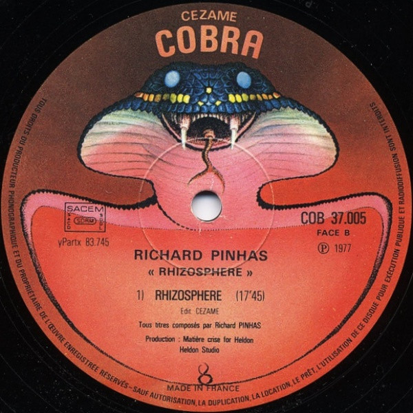Richard Pinhas - Rhizosphere | Cobra (COB 37005) - 2