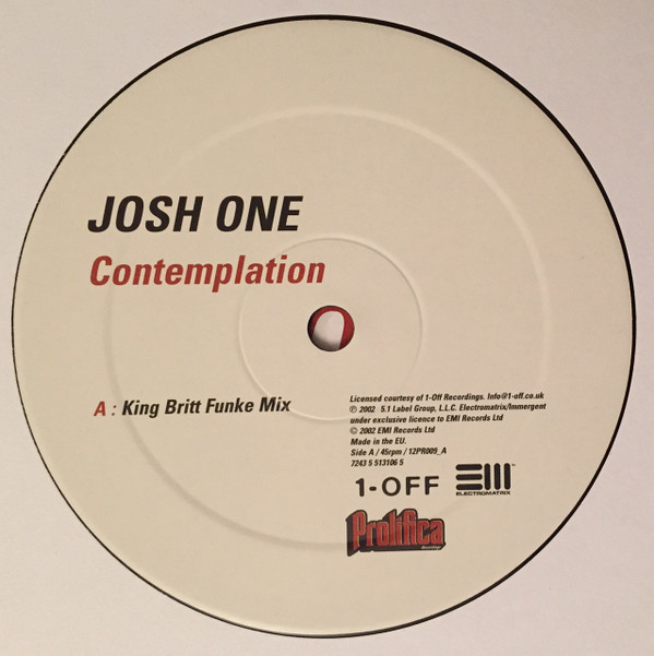 Josh One - Contemplation | Prolifica (12PR009) - 3