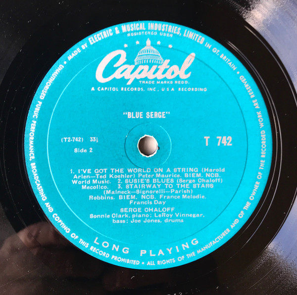 Serge Chaloff - Blue Serge | Capitol Records (T 742) - 4