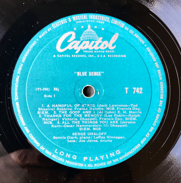Serge Chaloff - Blue Serge | Capitol Records (T 742) - 3