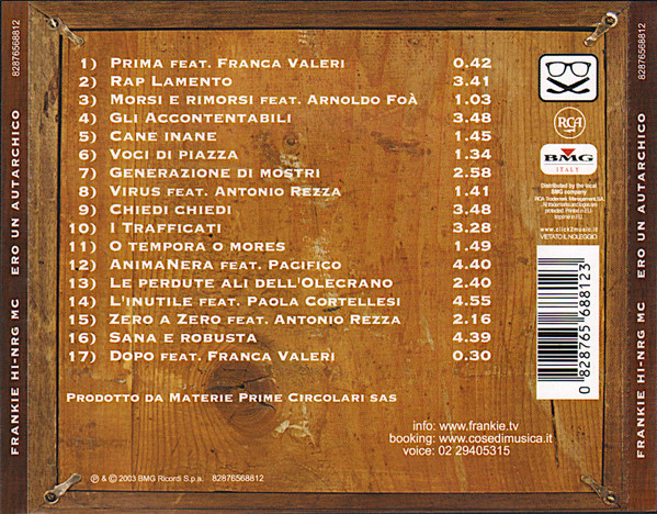 Frankie HI-NRG MC - Ero Un Autarchico | RCA (82876568812) - 2