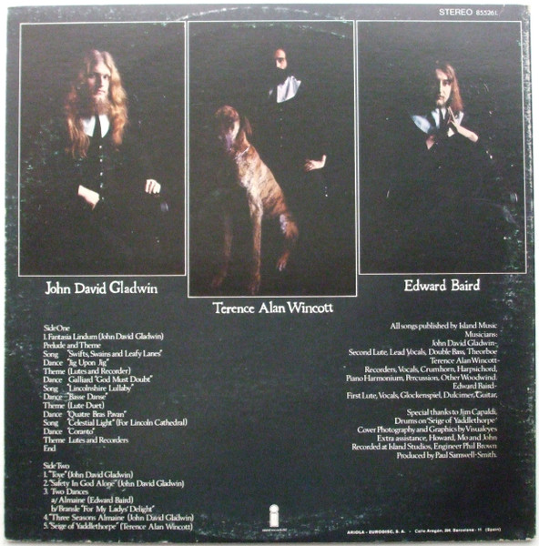 Amazing Blondel - Fantasia Lindum | Island Records (85.526-L) - 2