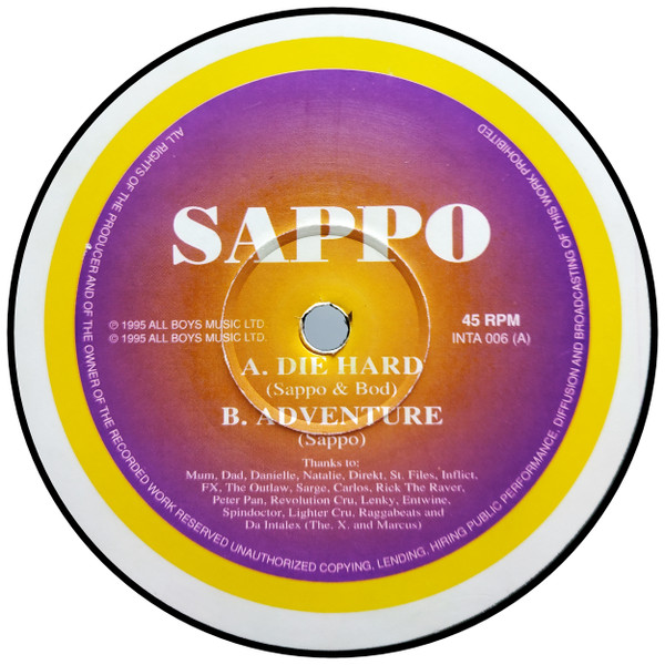 DJ Sappo - Die Hard / Adventure | Intalex (INTA 006)