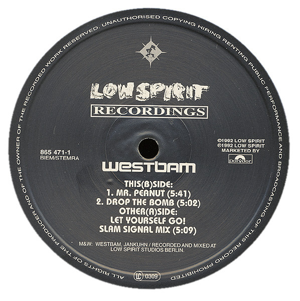 Westbam - Let Yourself Go! (Slam Signal Mix) | Low Spirit Recordings (865 471-1) - 3 Westbam - Let Yourself Go! (Slam Signal Mix) | Low Spirit Recordings (865 471-1) - 3