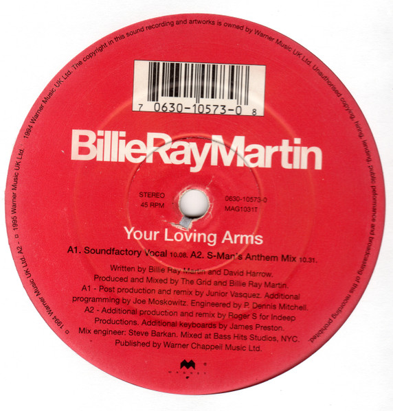 Billie Ray Martin - Your Loving Arms | Magnet (MAG1031T) - 2