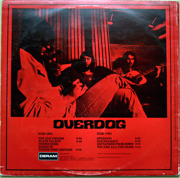 The Keef Hartley Band - Overdog | Deram (SDL 2) - 2