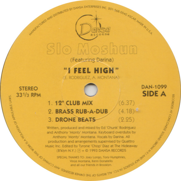 Slo Moshun - I Feel High | Dansa Records (DAN-1099)