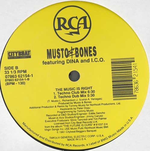 Musto & Bones - The Music Is Right | RCA (07863 62154-1) - 2 Musto & Bones - The Music Is Right | RCA (07863 62154-1) - 2