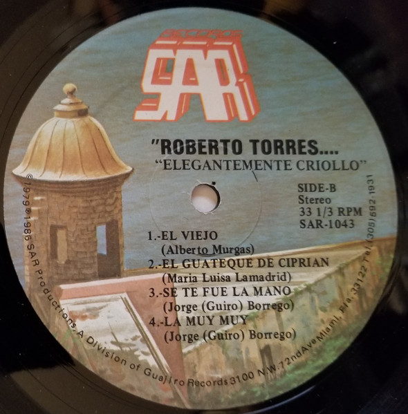 Roberto Torres - Elegantemente Criollo | SAR Records (SAR-1043) - 4
