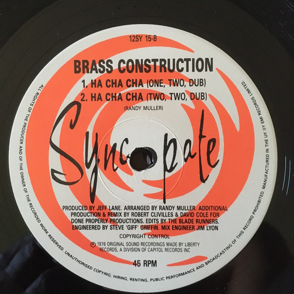 Brass Construction - Ha Cha Cha | Syncopate (12SY 15) - 3
