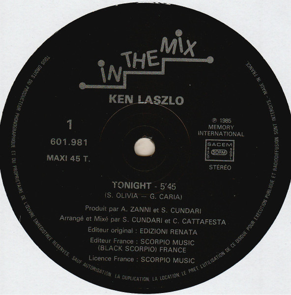 Ken Laszlo - Tonight | In The Mix (601 981) - 3