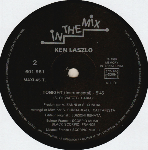 Ken Laszlo - Tonight | In The Mix (601 981) - 4