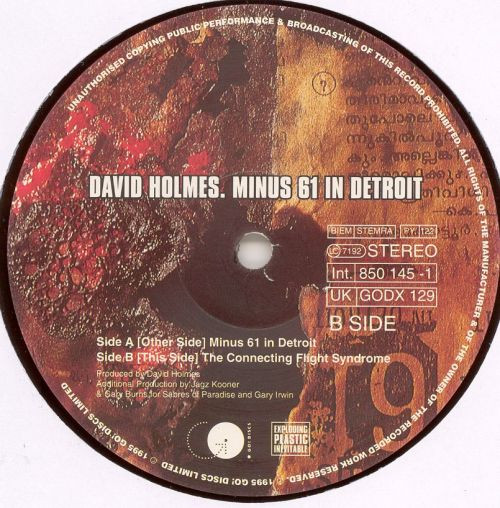 David Holmes - Minus 61 In Detroit | Go! Discs (GODX 129) - 3
