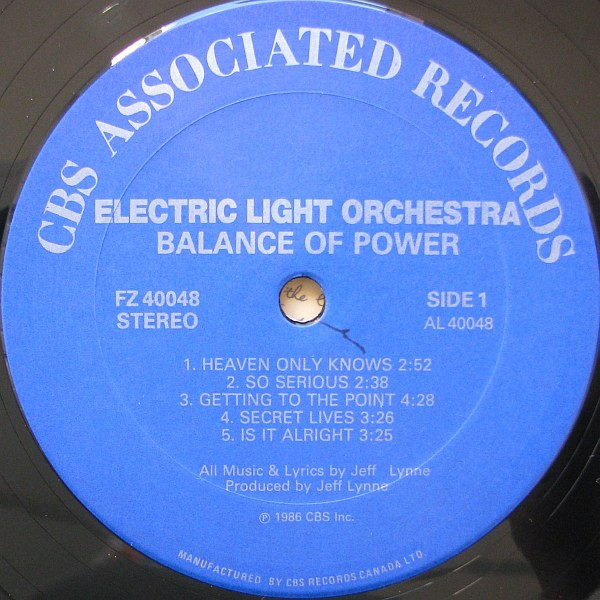 Electric Light Orchestra - Balance Of Power [Vinyl] | CBS Associated Records (FZ 40048) - 3