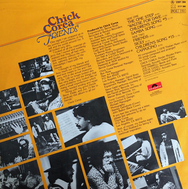 Chick Corea - Friends | Polydor (2391 366) - 2 Chick Corea - Friends | Polydor (2391 366) - 2