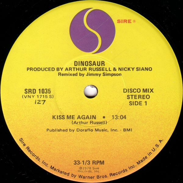 Dinosaur - Kiss Me Again | Sire (SRD 1035)