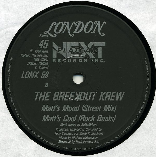 The Breekout Krew - Matt's Mood | London Records (LONX 59) - 2
