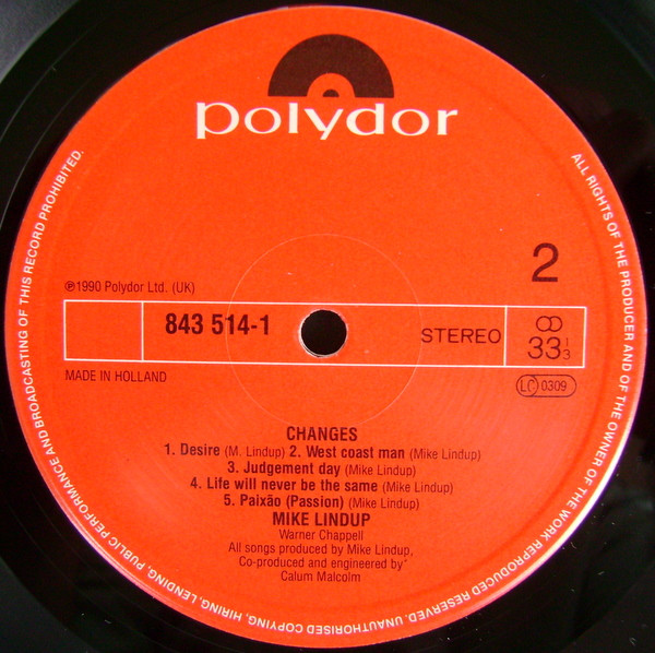 Mike Lindup - Changes | Polydor (843 514-1) - 4