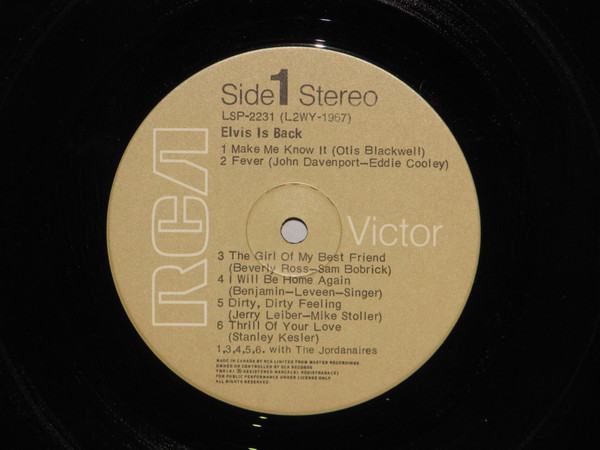 Elvis Presley - Elvis Is Back! [Vinyl] | RCA Victor (LSP-2231) - 3