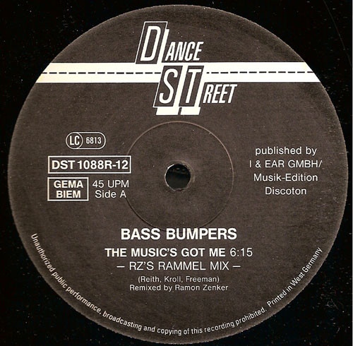 Bass Bumpers - The Music's Got Me (Remixes) | Dance Street (DST 1088R-12) - 2