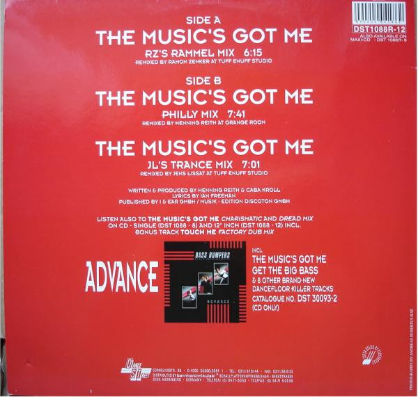 Bass Bumpers - The Music's Got Me (Remixes) | Dance Street (DST 1088R-12) - 4