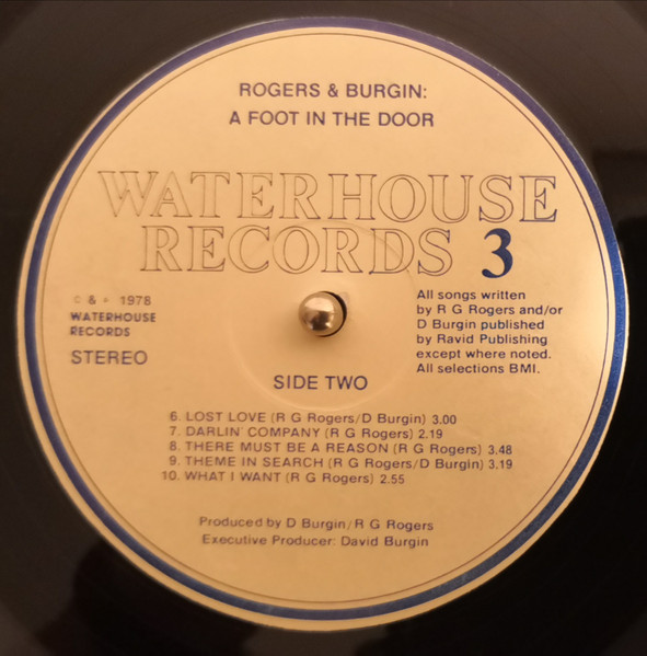 Rogers & Burgin - A Foot In The Door | Waterhouse Records (Waterhouse Records 3) - 4