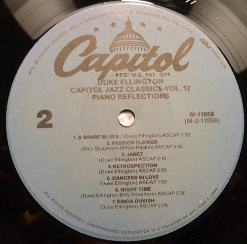 Duke Ellington - Piano Reflections | Capitol Records (M-11058) - 4