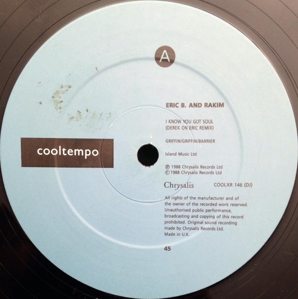 Eric B. And Rakim - I Know You Got Soul (Derek On Eric Remix) | Cooltempo (COOLXR 146 (DJ))