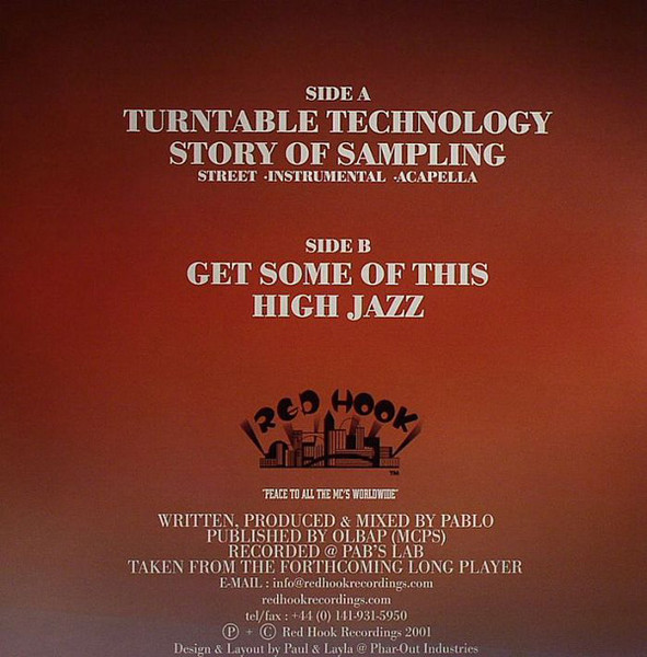 Pablo - Story Of Sampling EP | Red Hook Recordings (RH 003) - 2