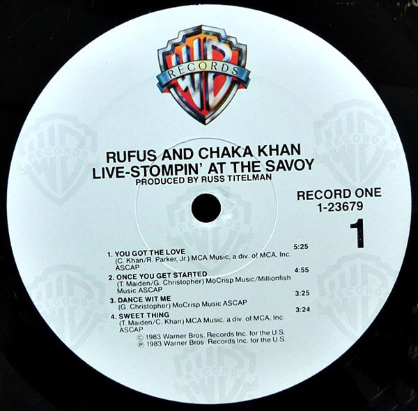 Rufus & Chaka Khan - Live - Stompin' At The Savoy | Warner Bros. Records (9 23679-1) - 4