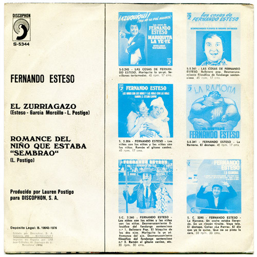 Fernando Esteso - El Zurriagazo | Discophon (S-5344) - 2