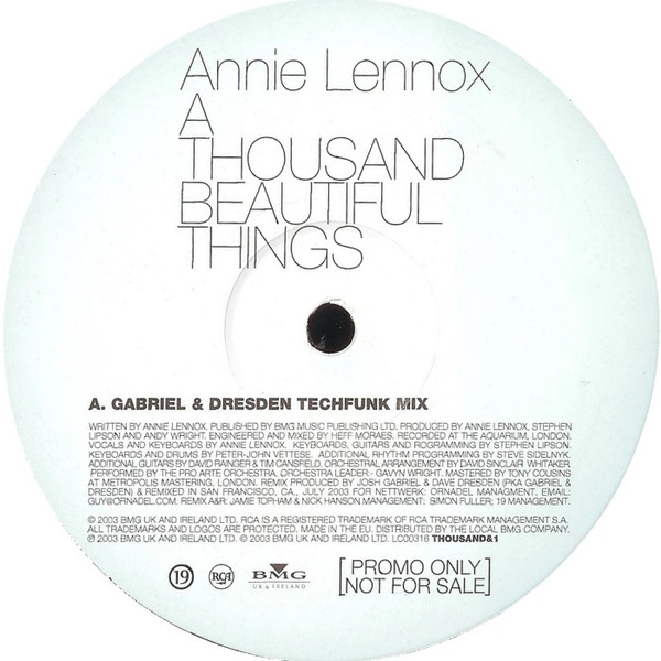 Annie Lennox - A Thousand Beautiful Things | BMG UK & Ireland (THOUSAND&1)