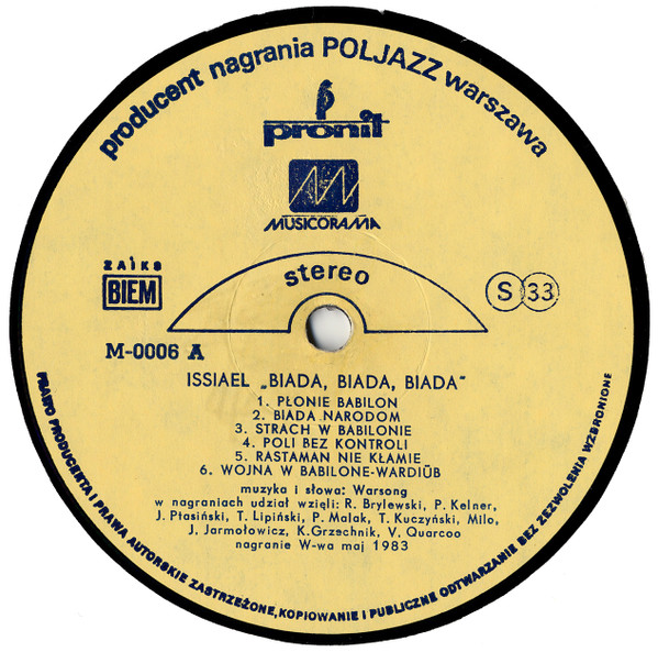 Izrael - Biada Biada Biada | Pronit (M-0006) - 3 Izrael - Biada Biada Biada | Pronit (M-0006) - 3